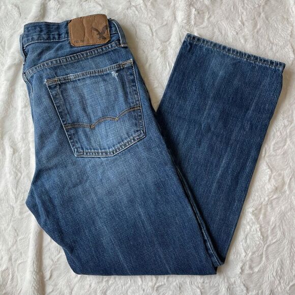 American Eagle Outfitter’s Original Straight Denim Jeans - Men’s 34x30 - Picture 2 of 10